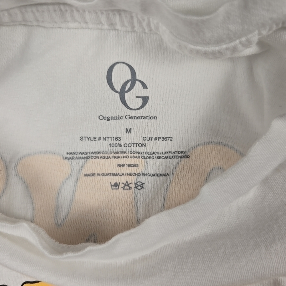 Women's Organic Generation Size M 100% Cotton T-shirt "don't worry, be happy " - Picture 7 of 7
